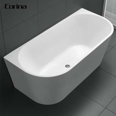 New design Fully Integrated Moulding Matt White 12mm Composite Acrylic Bathtub