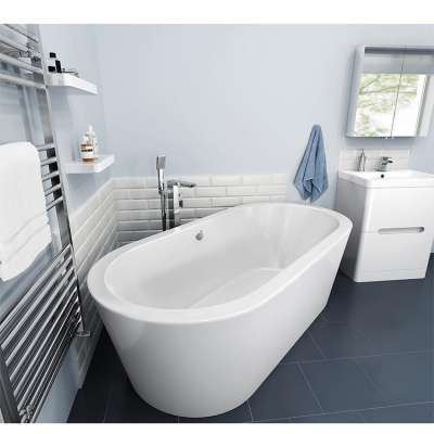 OEM approved White acrylic soaking freestanding bathtub bathroom bath