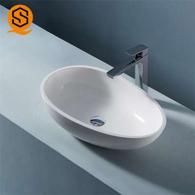 Top quality acrylic solid surface sink wash basin for bathroom