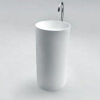 Snow white free standing wash basin with cabin foshan